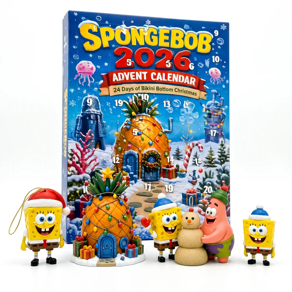 SpongeBob advent calendar box with collectible figures